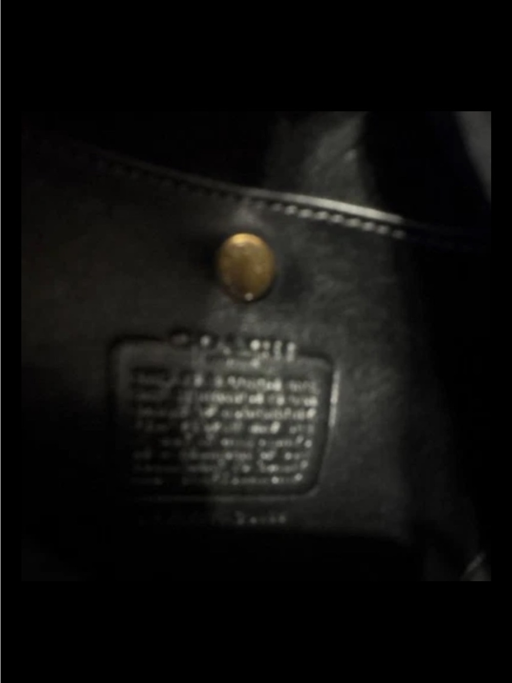Coach Brooklyn 28 Shoulder Bag Black Smooth Leather Gold Tone Excellent - Picture 3 of 6